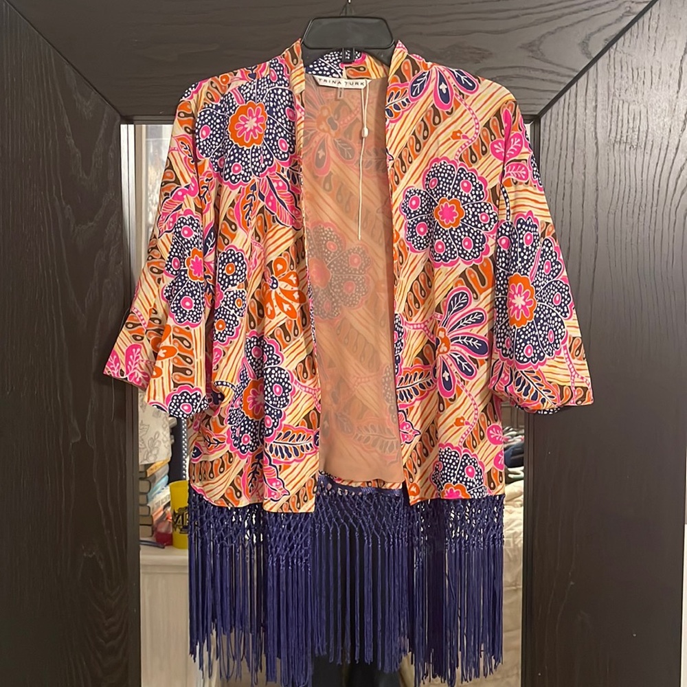 Trina Turk Multi Colored kimono jacket size Small. Purchased at local boutique.
